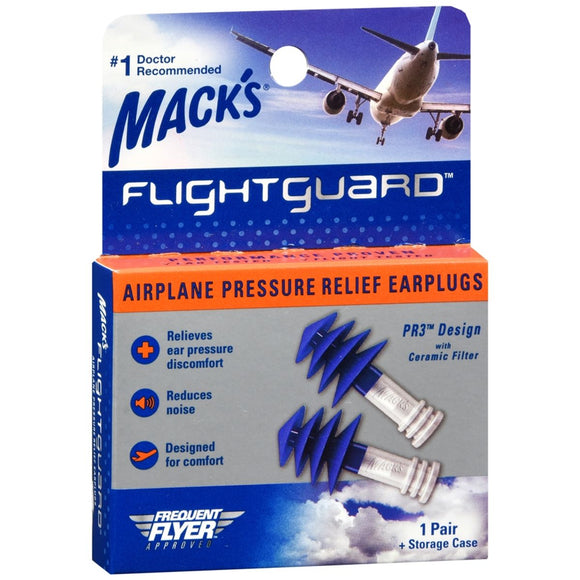 Mack's Flightguard Airplane Pressure Relief Earplugs - 1 PR