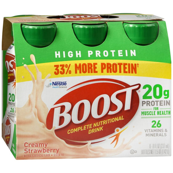 BOOST High Protein Complete Nutritional Drink Creamy Strawberry 48 OZ