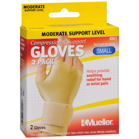 Mueller Compression and Support Gloves Small 6901 - 2 EA