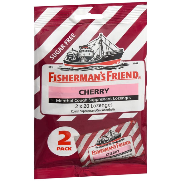 Fisherman's Friend Menthol Cough Suppressant Lozenges Cherry Sugar Free - 40 EA