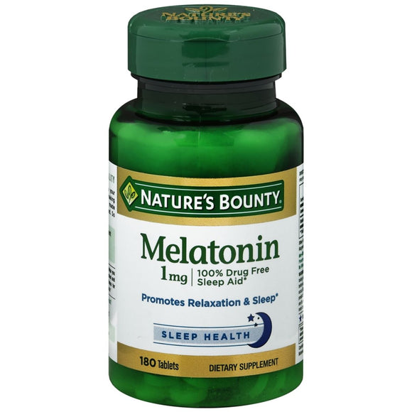 Nature's Bounty Melatonin 1 mg Dietary Supplement Tablets - 180 TB