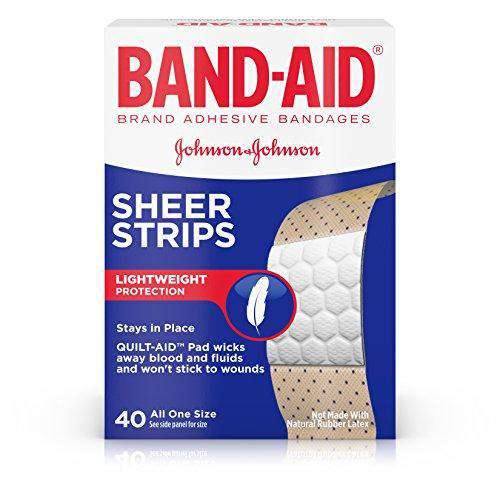Band-Aid Brand Comfort Sheer Adhesive Bandages, 40 count