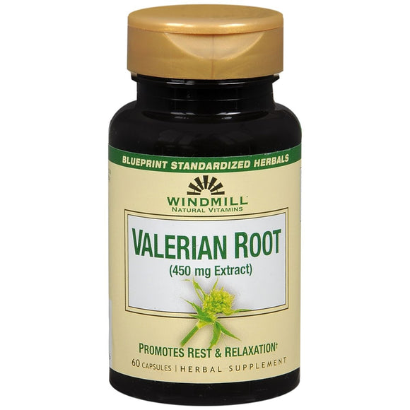 Windmill Valerian Root 450 mg Capsules - 60 CP