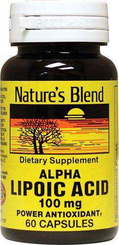 Nature's Blend Alpha Lipoic Acid 100 mg 60 Capsules