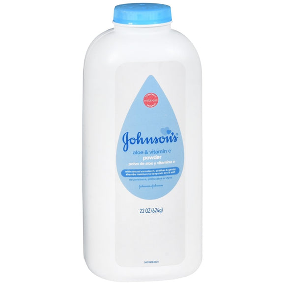 JOHNSON'S Powder Aloe & Vitamin E - 22 OZ