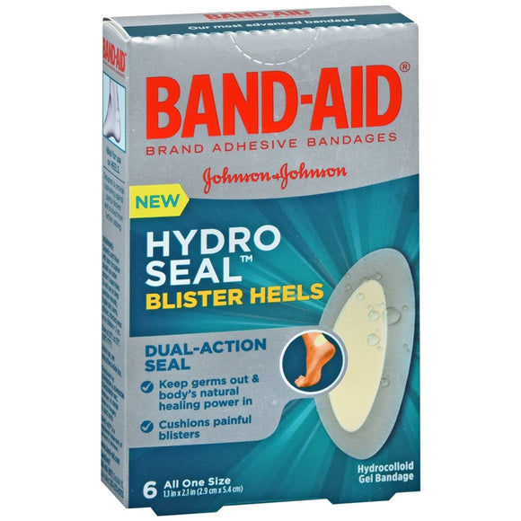 Band-Aid Hydro Seal Blister Heels Hydrocolloid Gel Bandages - 6 EA