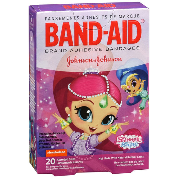 BAND-AID Adhesive Bandages Shimmer and Shine Assorted Sizes - 20 EA