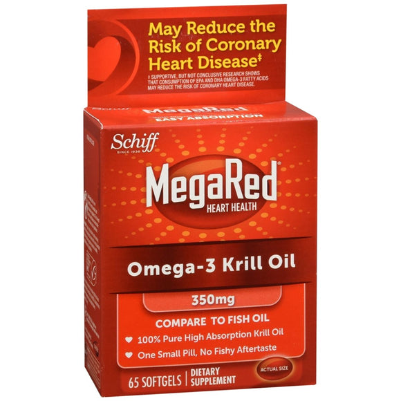 Schiff MegaRed Omega-3 Krill Oil Dietary Supplement 350 mg Softgels - 60 CP