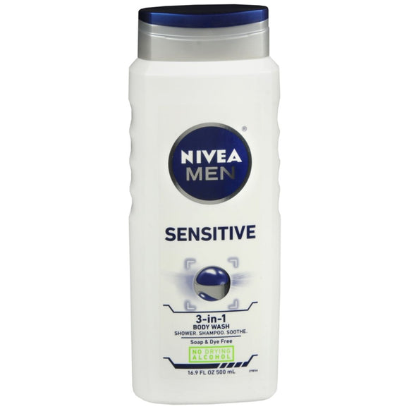 NIVEA Men Sensitive 3-in-1 Body Wash - 16.9 OZ