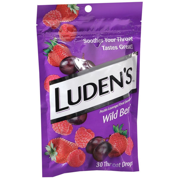 Luden's Throat Drops Wild Berry - 30 EA