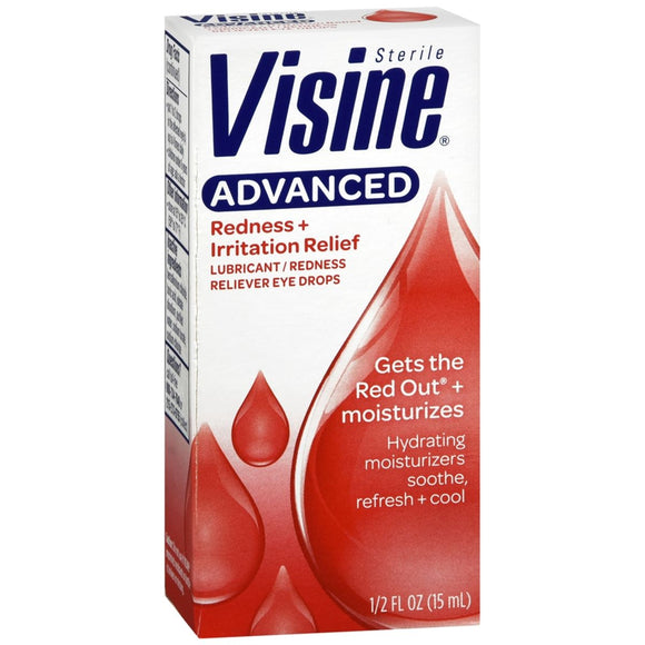 Visine Advanced Redness + Irritation Relief Eye Drops - 0.5 OZ