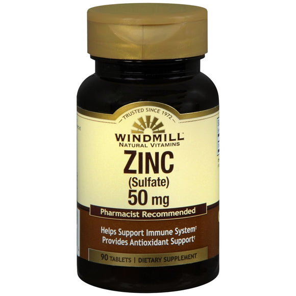 Windmill Zinc (Sulfate) 50 mg Tablets - 90 TB