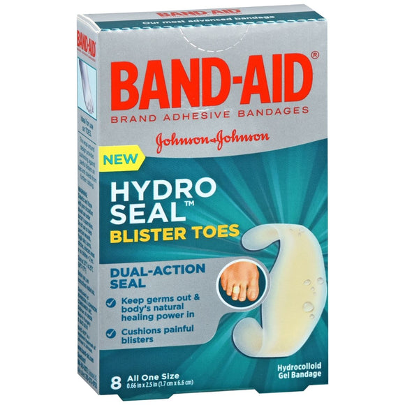 Band-Aid Hydro Seal Blister Toes Hydrocolloid Gel Bandages - 8 EA
