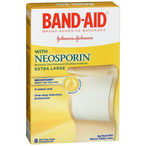 BAND-AID With Neosporin Adhesive Bandages Extra Large - 8 EA