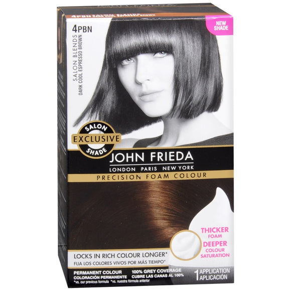 John Frieda  Precision Foam Permanent Hair Colour Kit Salon Blends Dark Cool Espresso Brown - 1 EA