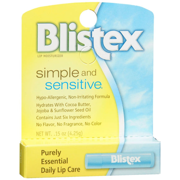 Blistex Simple and Sensitive Lip Moisturizer - 0.15 OZ
