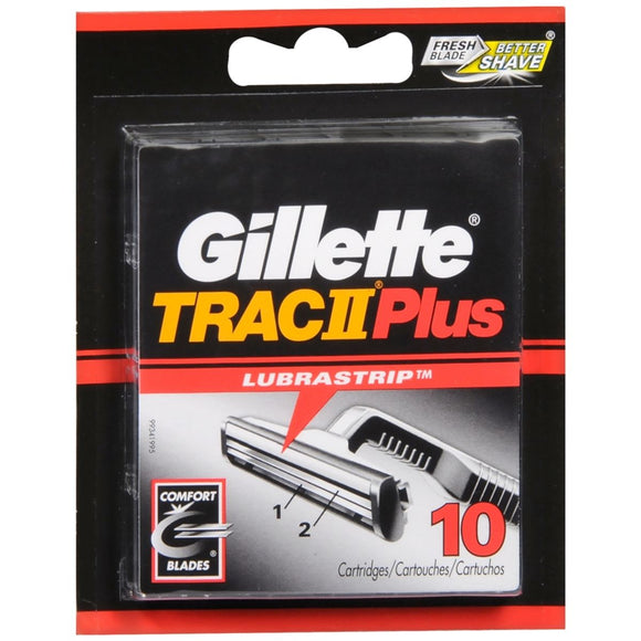 Gillette Trac II Plus Cartridges - 10 EA