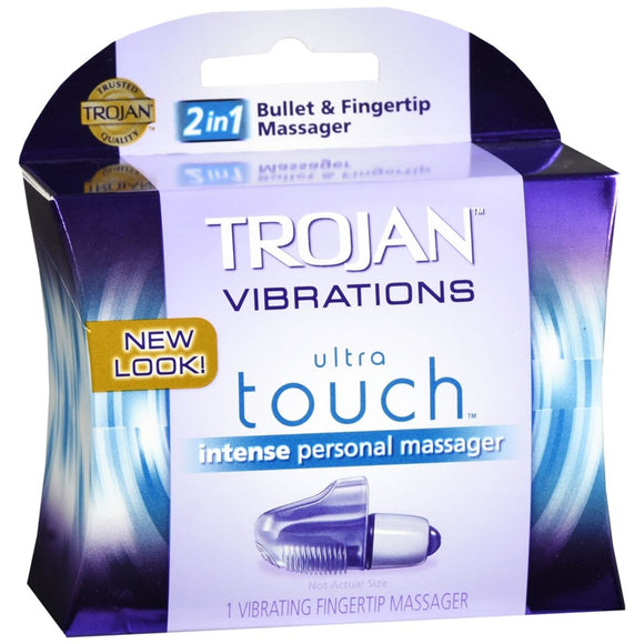 TROJAN Vibrations 2 in 1 Bullet & Fingertip Ultra Touch Intense Personal Massager - 1 EA