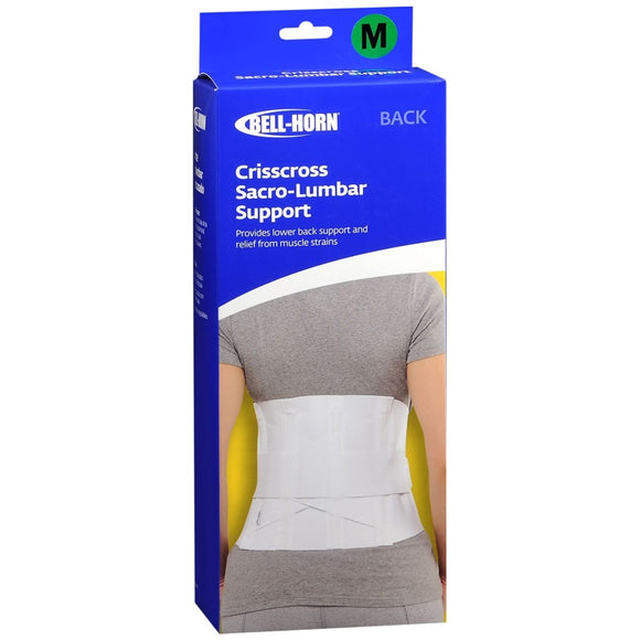 Bell-Horn Crisscross Sacro-Lumbar Support White Medium BH89185 1 EA