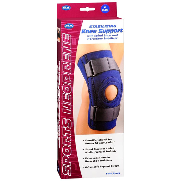 FLA OROTHOPEDICS Safe-T-Sport Stabilizing Knee Support 37-1031LNVY - 1 EA