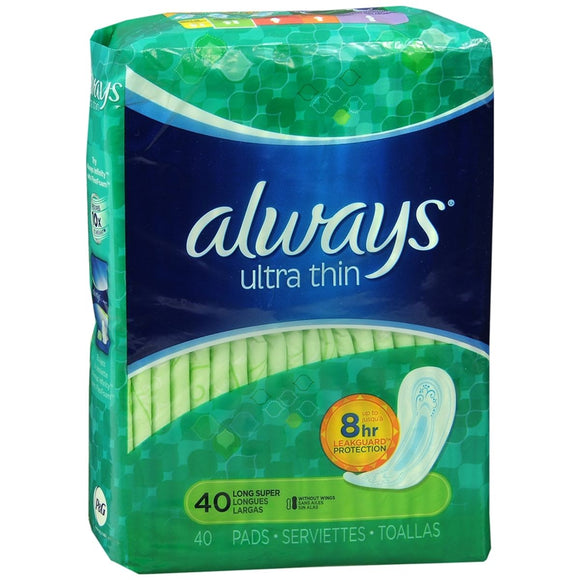 Always Ultra Thin Pads Super Long - 40 EA