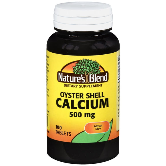 Nature's Blend Oyster Shell Calcium 500 mg 100 Tabs