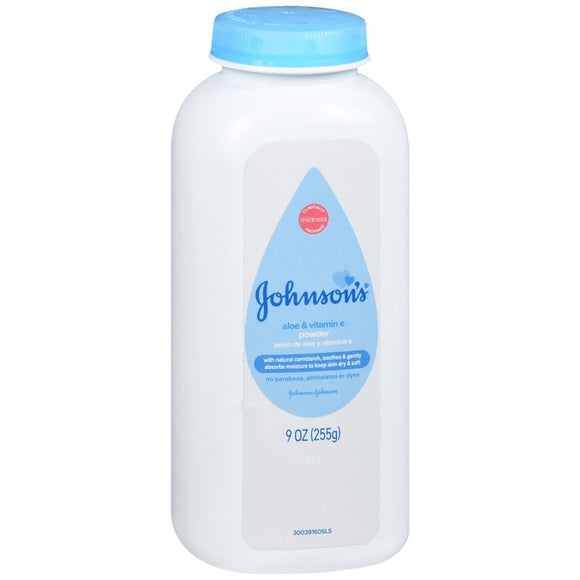 JOHNSON'S Powder Aloe & Vitamin E - 9 OZ