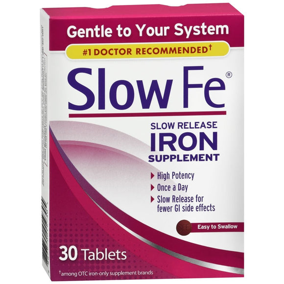 Slow Fe Slow Release Iron Supplement Tablets - 30 TB