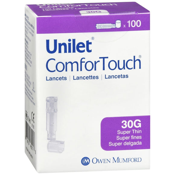 Unilet ComforTouch Lancets 30 Gauge Super Thin - 100 EA