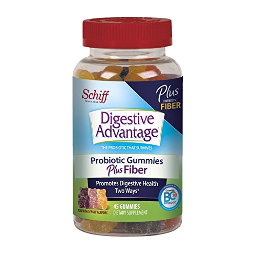 Digestive Advantage Probiotics - Daily Probiotic Gummies Plus Fiber, 45 Count