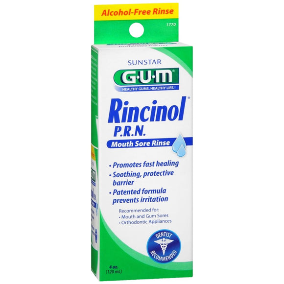 GUM Rincinol P.R.N. Mouth Sore Rinse - 4 OZ