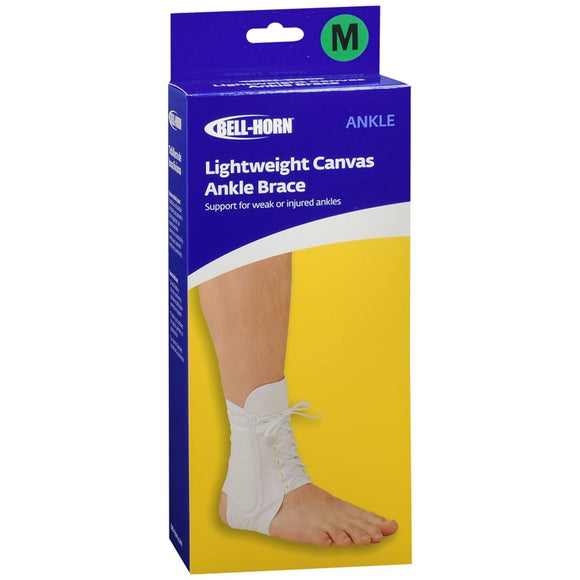 Bell-Horn Lightweight Canvas Ankle Brace White M 165 - 1 EA