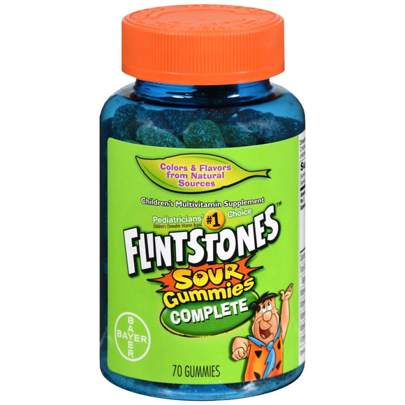 Flintstones Complete Children's Multivitamin Supplement Sour Gummies - 70 EA