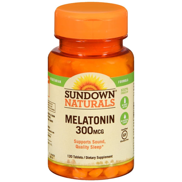 Sundown Naturals Melatonin 300 mcg Tablets - 120 TB