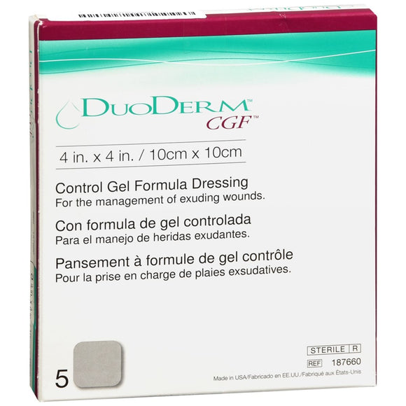 ConvaTec DuoDerm Control Gel Formula Dressings 4 in. x 4 in. 187660 - 5 EA