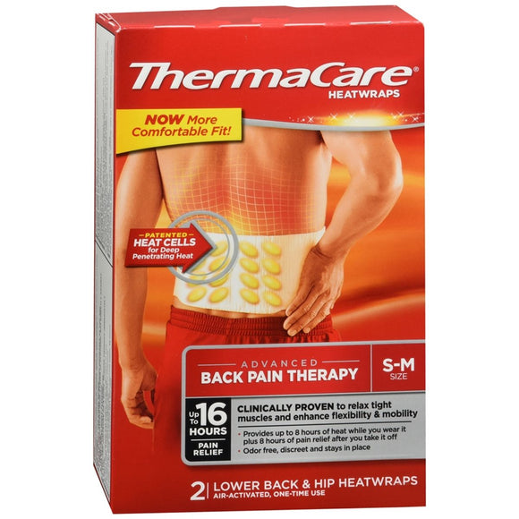 ThermaCare Lower Back & Hip HeatWraps Size S-M - 2 EA