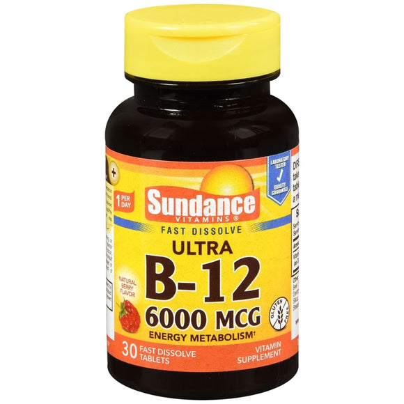 Sundance Ultra B-12 6000 mcg Tablets - 30 TB