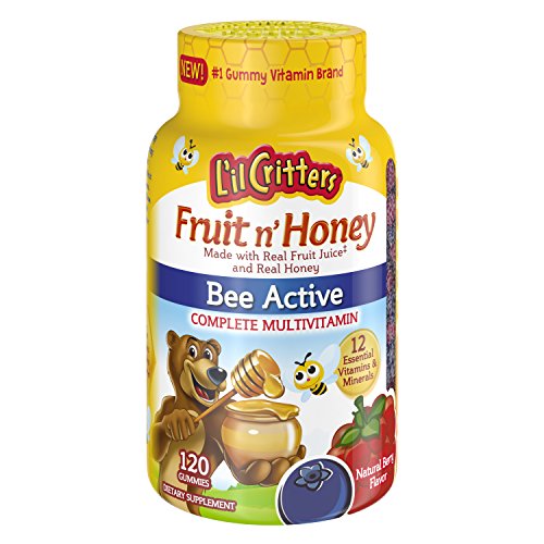 L'il Critters Fruit N' Honey Bee Active Complete Multivitamin, 120 Count - Buy Packs and Save (Pack of 5)