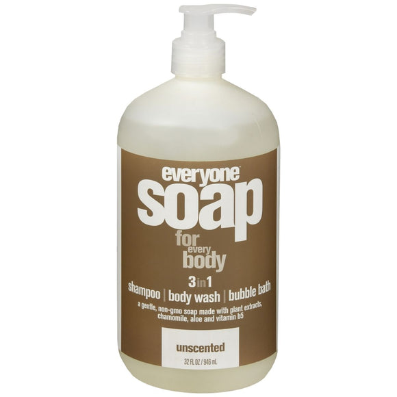 Everyone Bath Soap, Unscented, 32 Ounce