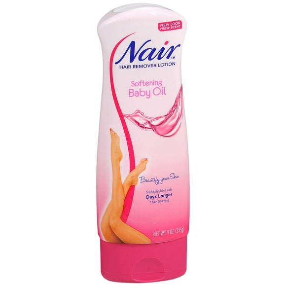 Nair Hair Remover Lotion Softening Baby Oil - 9 OZ