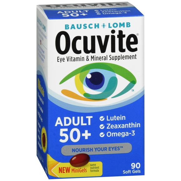 Bausch + Lomb Ocuvite Adult 50+ Eye Vitamin & Mineral Soft Gels - 90 CP