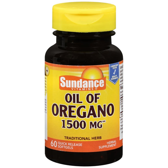 Sundance Vitamins Oil of Oregano 1500 mg Herbal Supplement Quick Release Softgels - 60 CP