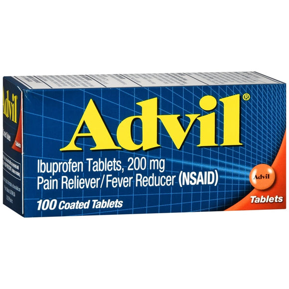 Advil Ibuprofen 200 mg Coated Tablets - 100 TB