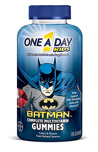 One a Day Kids Children's Batman Multivitamin Complete, 180 Gummies (Pack of 2)