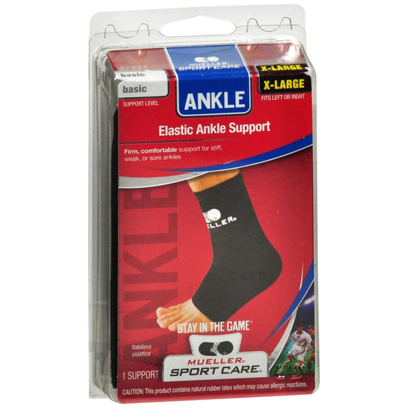 Mueller Sport Care Elastic Ankle Support X-Large Black 47634 - 1 EA