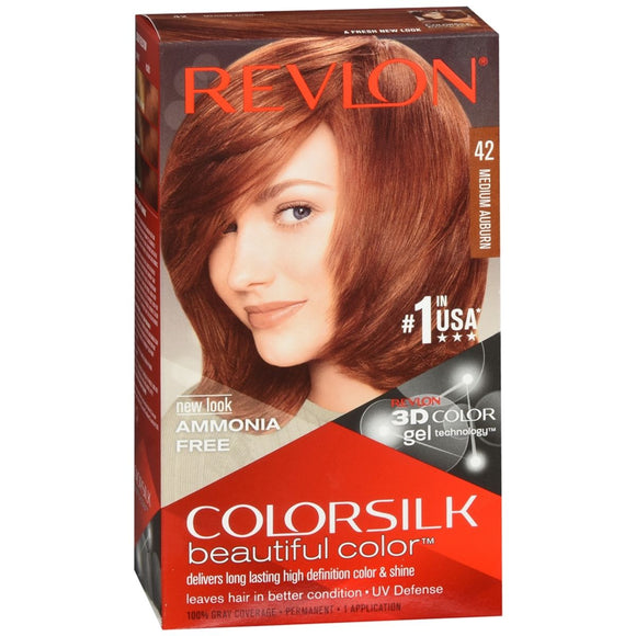 Revlon ColorSilk Beautiful Color Permanent Hair Color 42 Medium Auburn - 1 EA