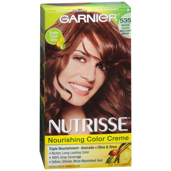 Garnier Nutrisse Nourishing Color Creme Permanent Haircolor 535 Chocolate Caramel (Medium Golden Mahogany Brown) - 1 EA