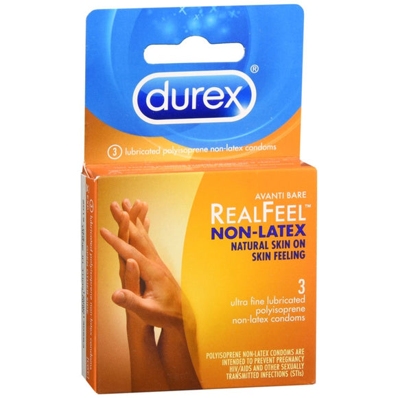 Durex Avanti Bare RealFeel Ultra Fine Lubricated Polyisoprene Non-Latex Condoms - 3 EA