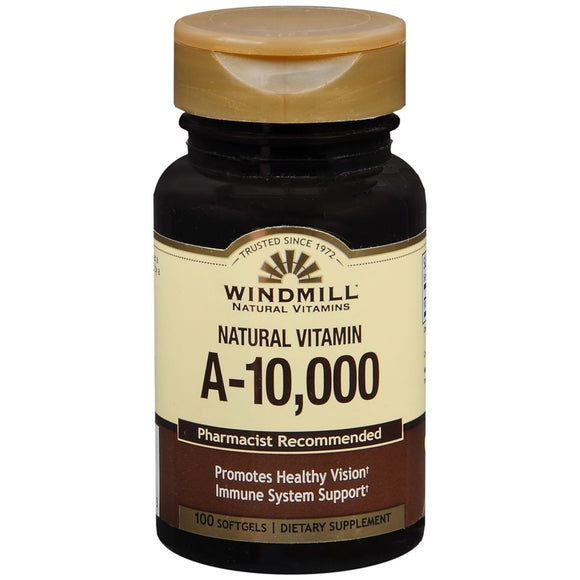 Windmill Natural Vitamin A-10,000 Softgels - 100 CP