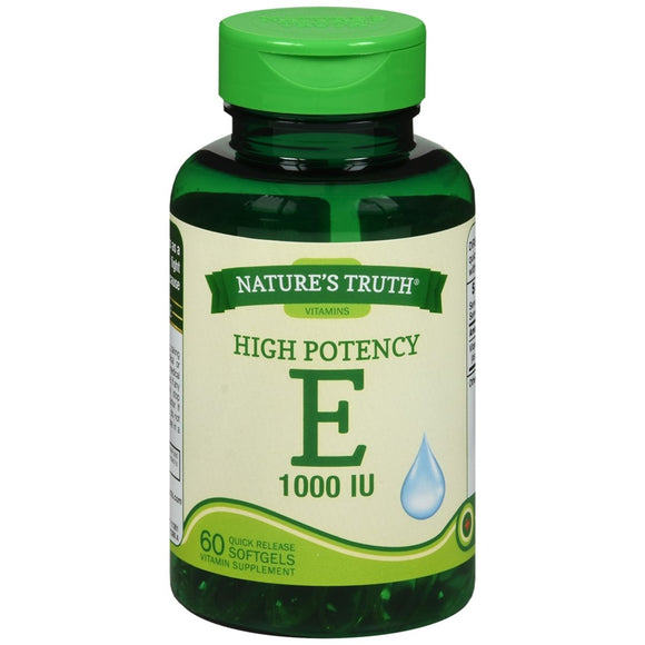 Nature's Truth High Potency E 1000 IU Vitamin Supplement Softgels - 60 CP